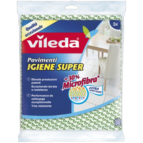 vileda floor cloth super sanitizing x3pc